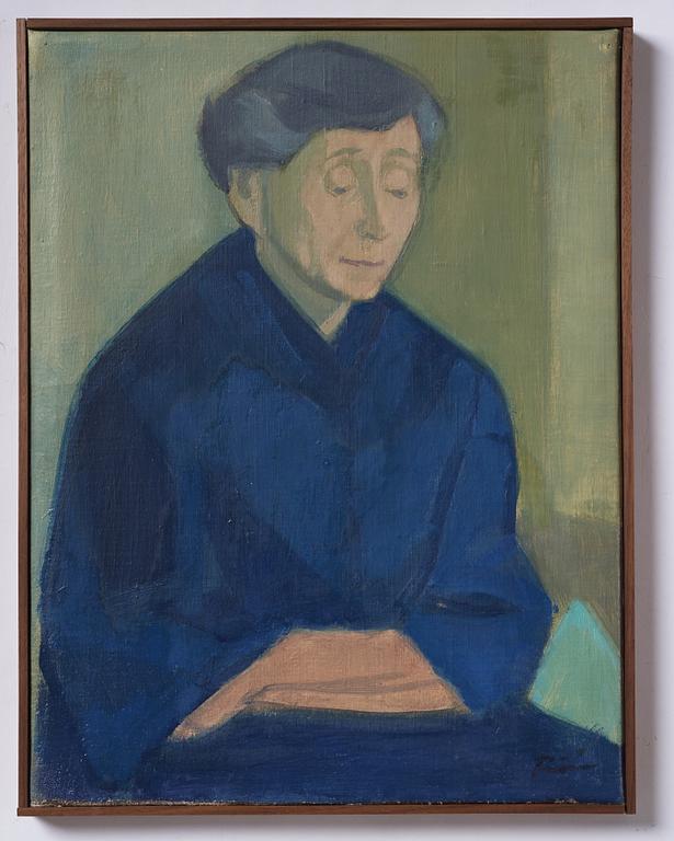 Vera Frisén, oil on relined canvas, signed.