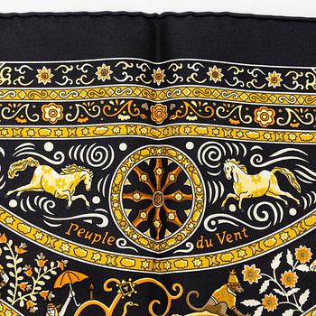 Hermès, two silk scarves.