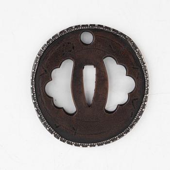 A Hirata style tsuba, Edo, probably 18th Century.