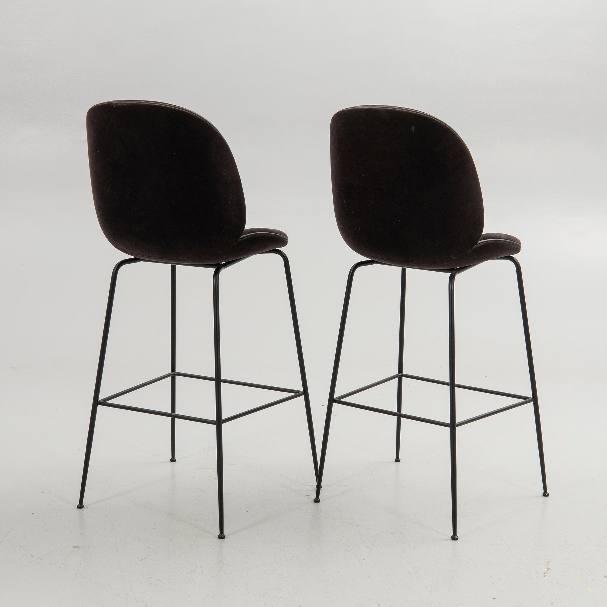 GamFratesi, Bar stools, a pair, "Beetle Bar Chair", Gubi, Denmark.