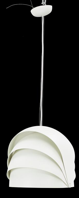 JØRN UTZON, taklampa, mattlackerad metall.