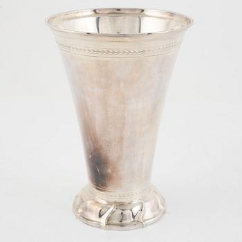 A Swedish silver beaker, mark of GAB, Stockholm 1937.