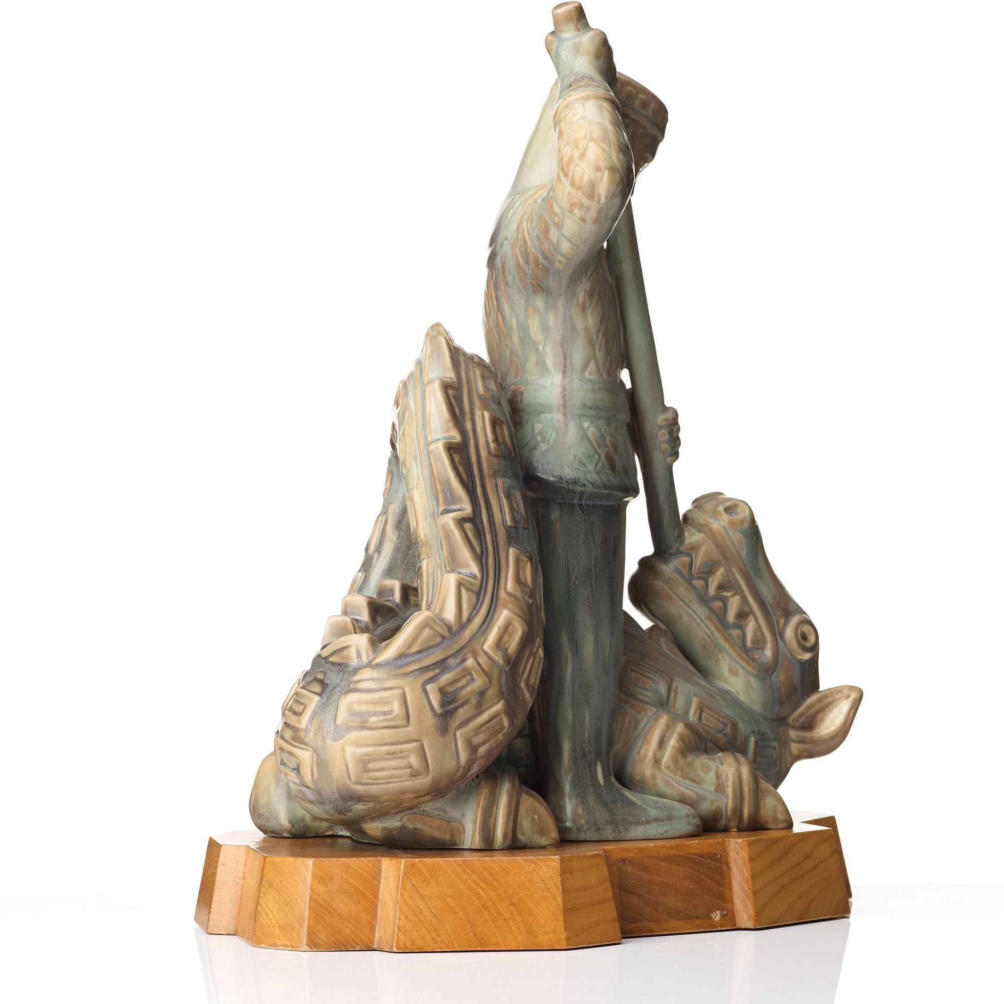 Gunnar Nylund, a unique stoneware sculpture, Rörstrand, Sweden.