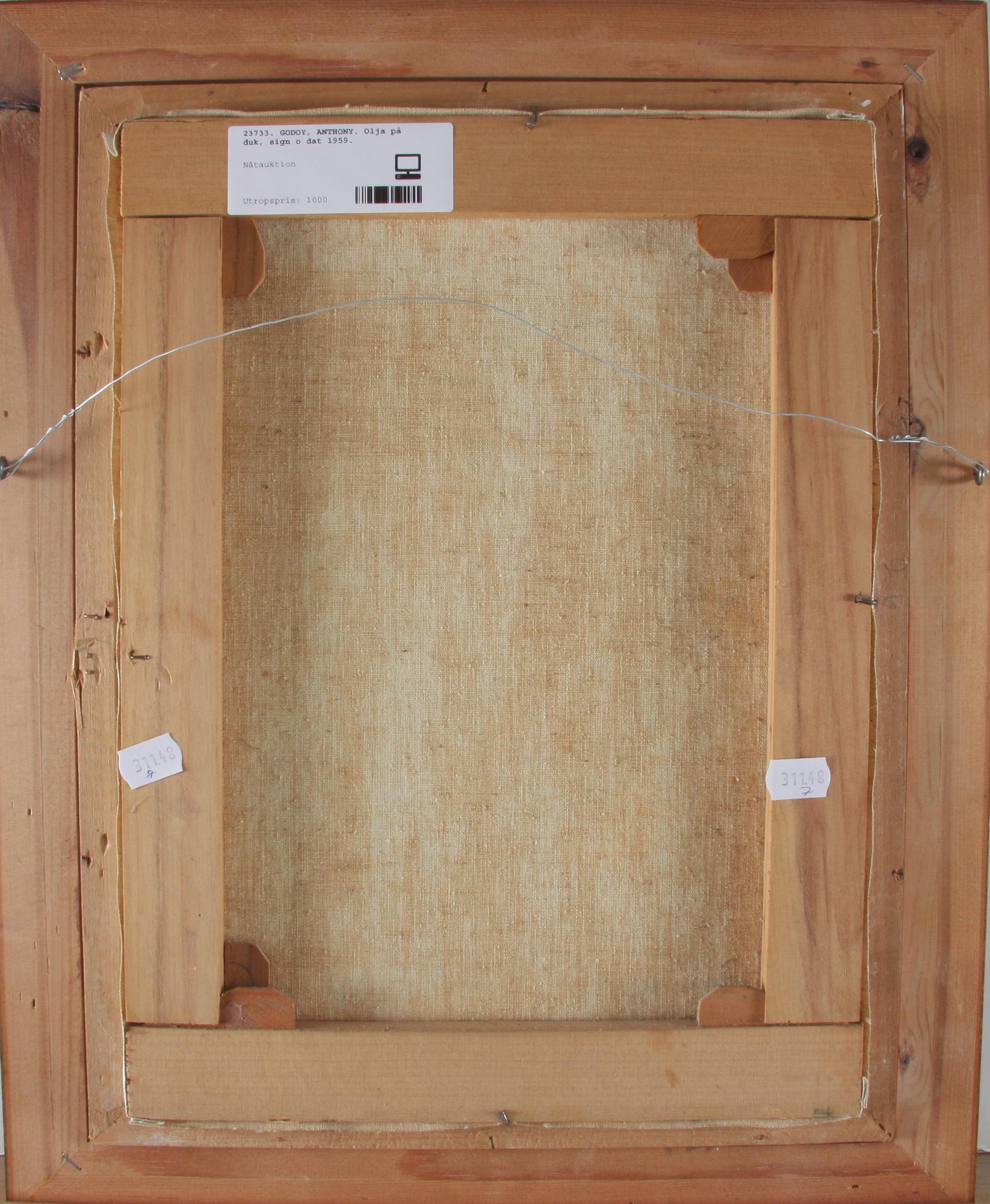 GODOY, ANTHONY. Olja på duk, sign o dat 1959.