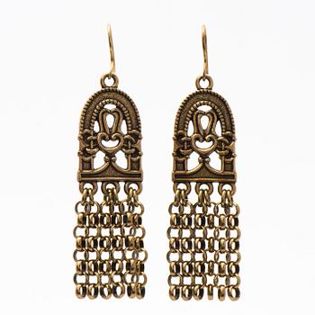 A NECKLACE, A BRACELET and A PAIR OF EARRINGS, bronze. "Hämäläinen juhlakääty" Kalevala Koru.