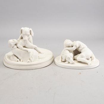 Figuriner 2 st Gustavsberg omkring 1900 parian.