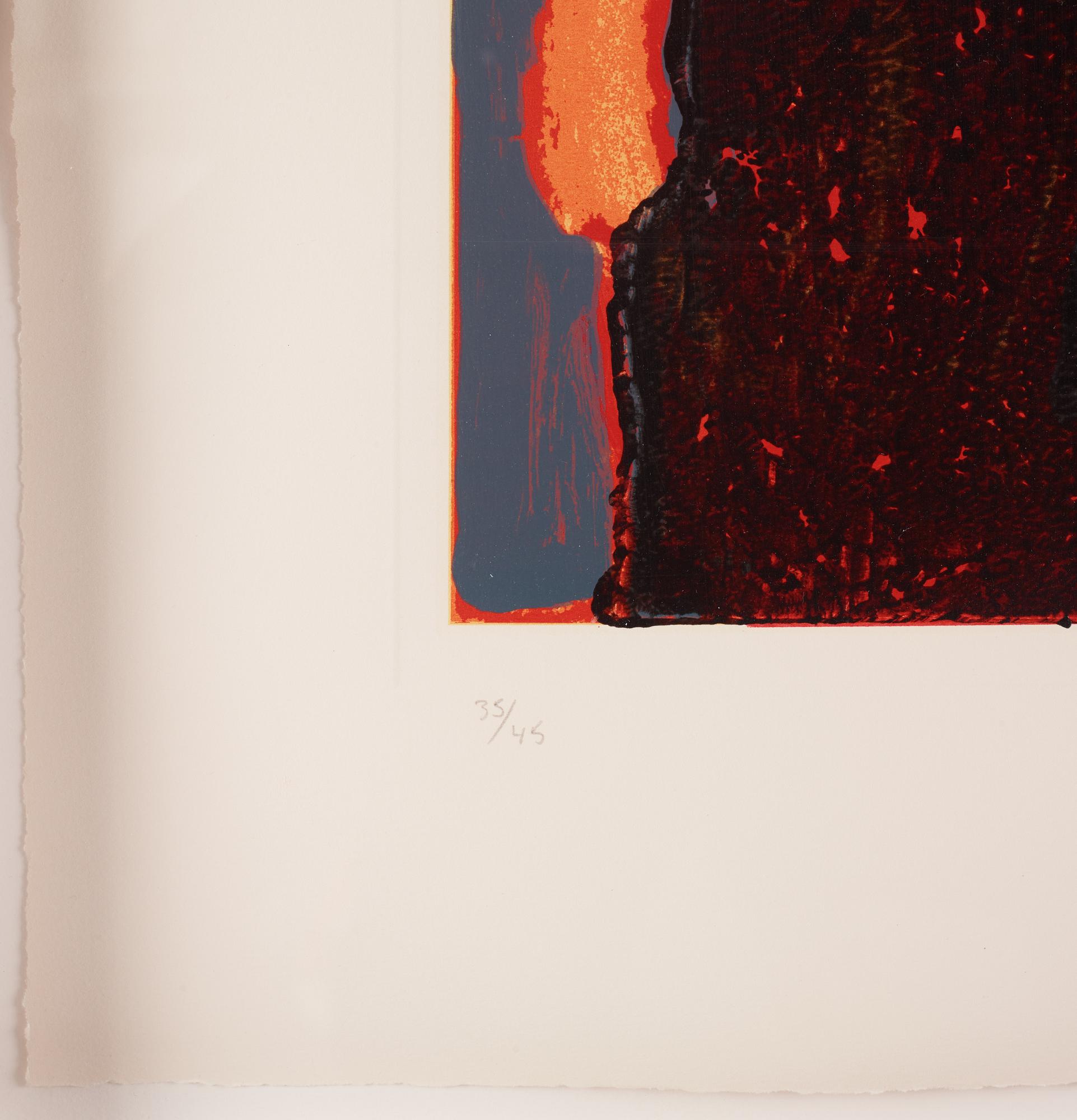 Rolf Hanson, färgetsning & färgserigrafi, 1991. Signerad och numrerad 35/45.