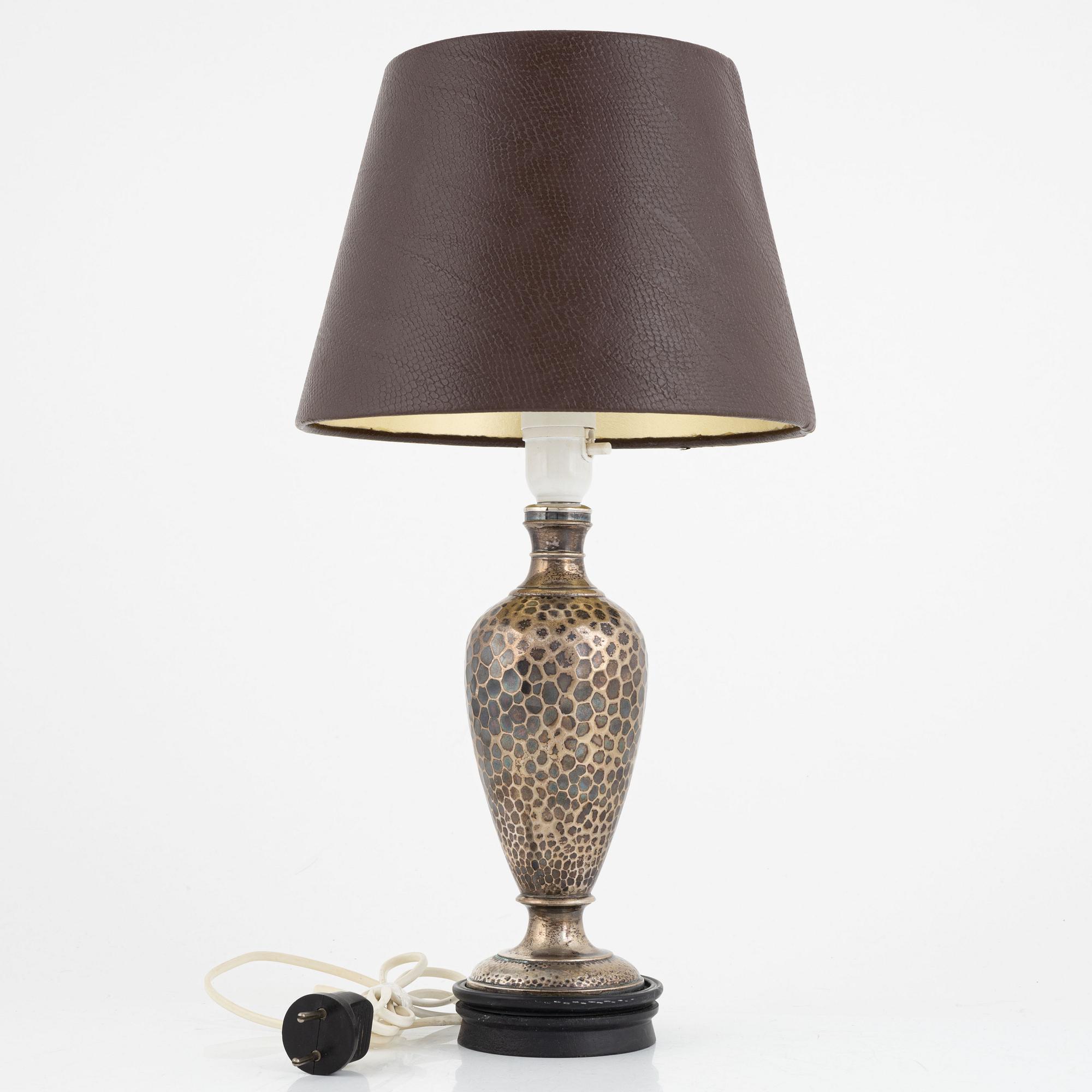 A Danish silver table light, Copenhagen 1897.