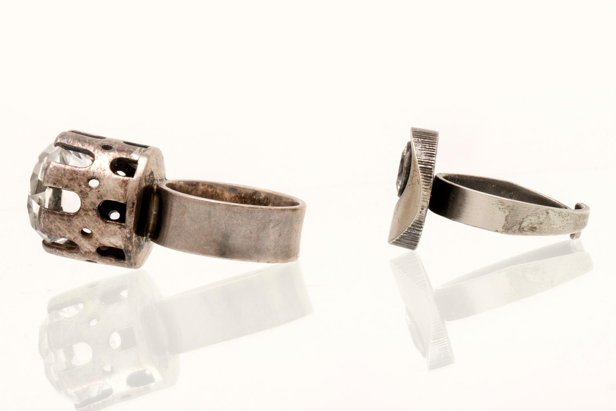Silver jewellery, rock crystal, Karl Laine, Stigbert and others, 6 lots.