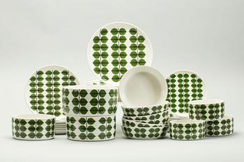 SERVIS, 31 delar, benporslin, "Berså", Stig Lindberg, Gustavsberg.