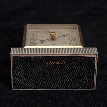 CARTIER BAROMETER, silver, guld. Frankrike 1930-t.