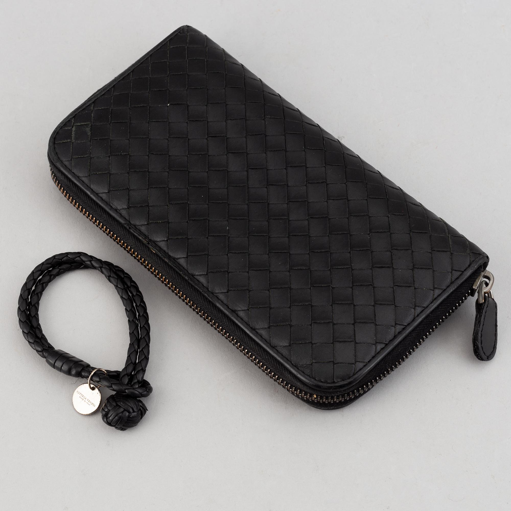 Bottega Veneta, a wallet and bracelet.