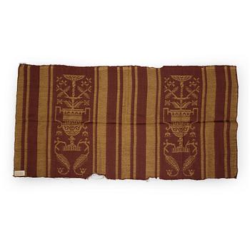 Carl Malmsten, a fabric sample, “Gamla Vasen”, AB Elsa Gullberg Textilier och Inredning, Stockholm, 1920s.