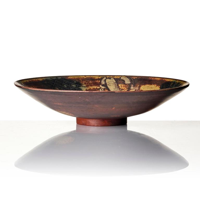 Wilhelm Kåge, a "Farsta" stoneware bowl, Gustavsberg Studio 1950s.