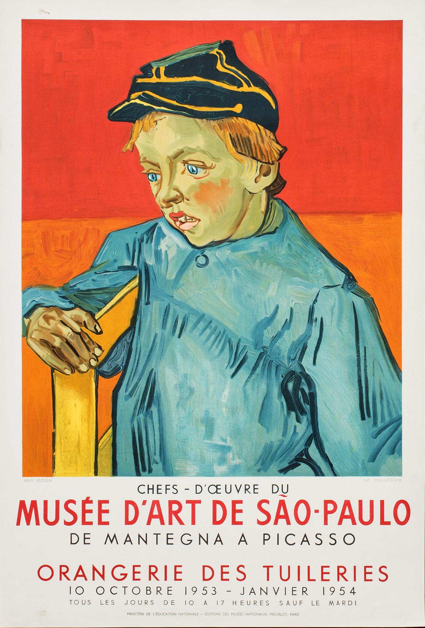 VINCENT VAN GOGH, efter, utställningsaffisch, São Paulo, 1953-1954,