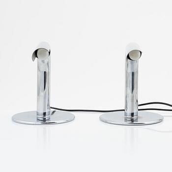 Ingo Maurer, a pair of 'Gulp' table lamps, Germany, 1960's/70's.