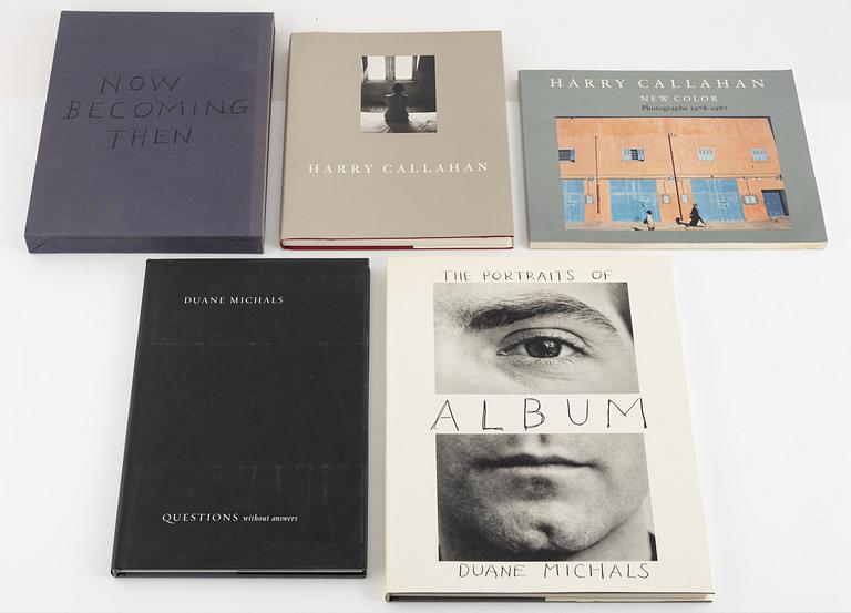 Duane Michals and Harry Callahan, collection of photography books, 5 volumes.
