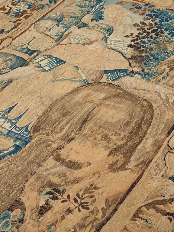 VÄVD TAPET, gobelängteknik, sannolikt "Godfrey of Bouillon", ca 331 x 234,5-237 cm, Flandern 1600-tal.