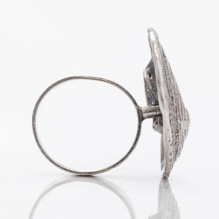 Helky Juvonen, a sterling silver ring, Westerback, Helsinki 1972.