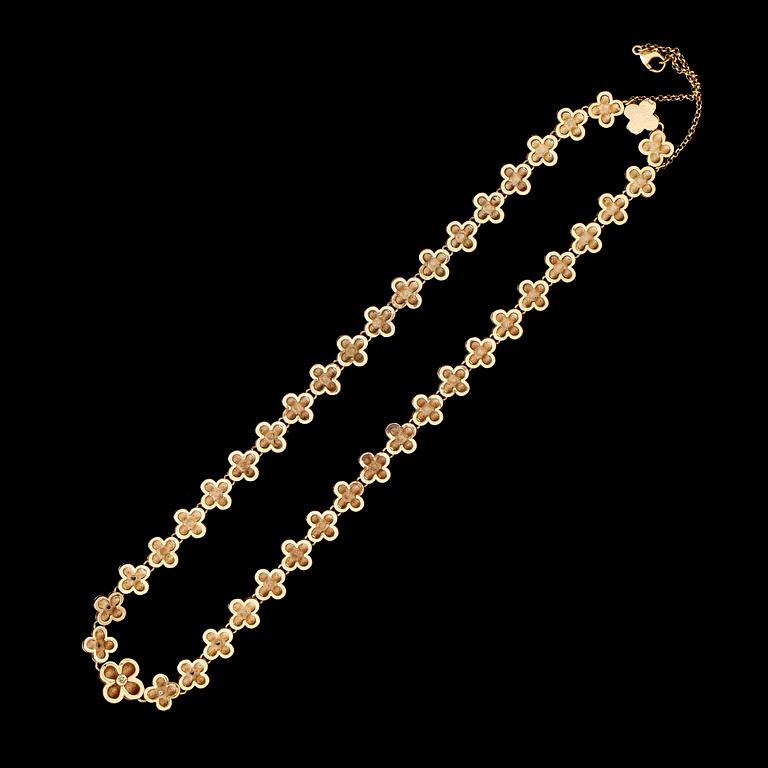 COLLIER, 18K tvåfärgat guld, RNS, briljantslipade diamanter tot ca 0.30 ct. Vikt ca 66 g.
