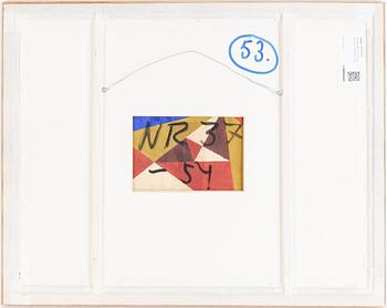 HARRY BOOSTRÖM, gouache. Signerad. Numrerad 37 och daterad -54 a tergo.