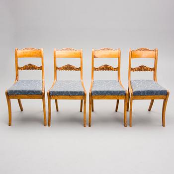 SOFFA MED 4 STOLAR, Karl Johan, 1800-talets mitt, Sverige.