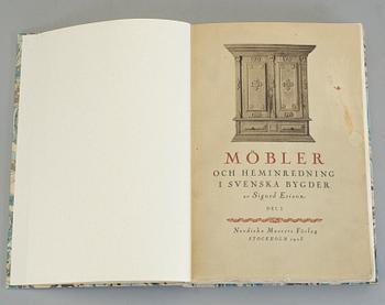SIGURD ERIXON, 2 vol, Möbler och heminredning i svenska bygder, I-II, Stockholm 1925-26.
