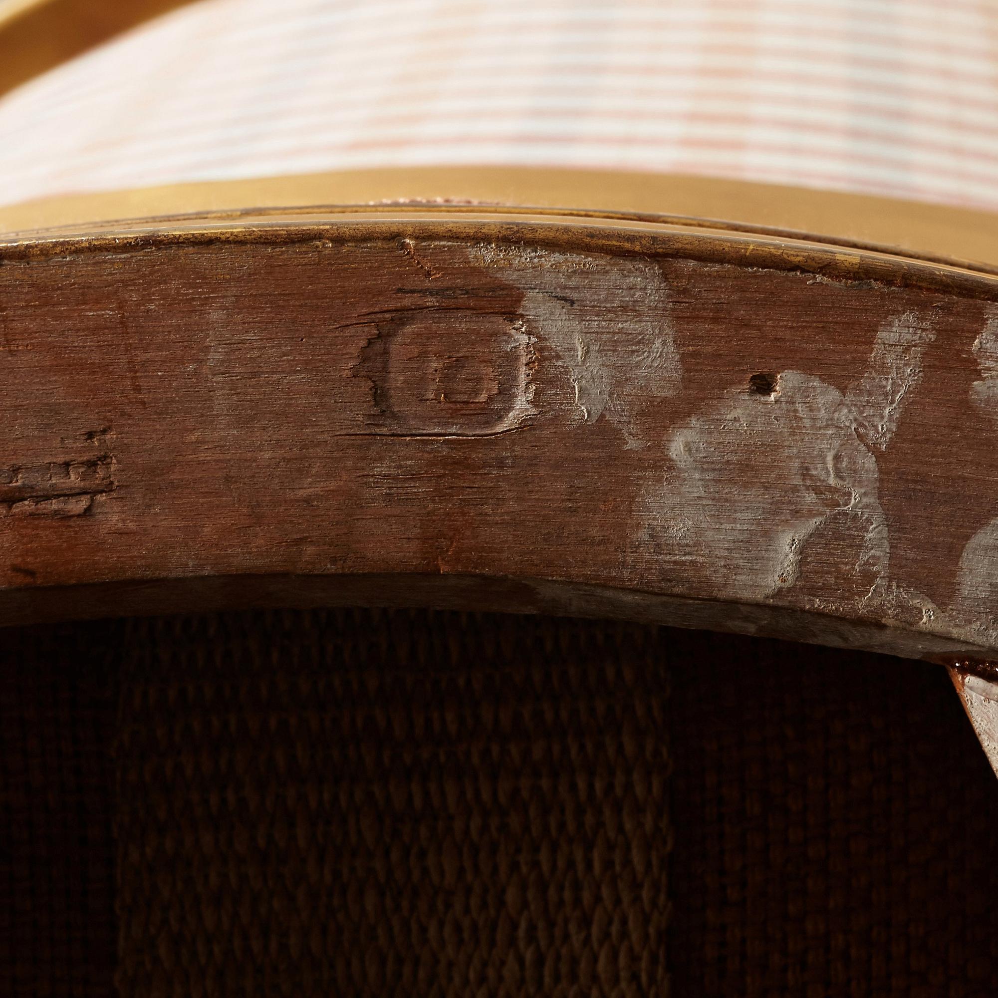 A pair of Gustavian armchairs by Johan Öhrmark (master in Stockholm 1761-1780's).