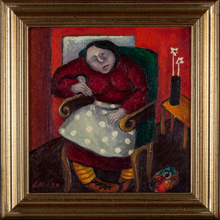 LEA KAUPPI, öljy kankaalle, signeerattu ja päivätty -93.