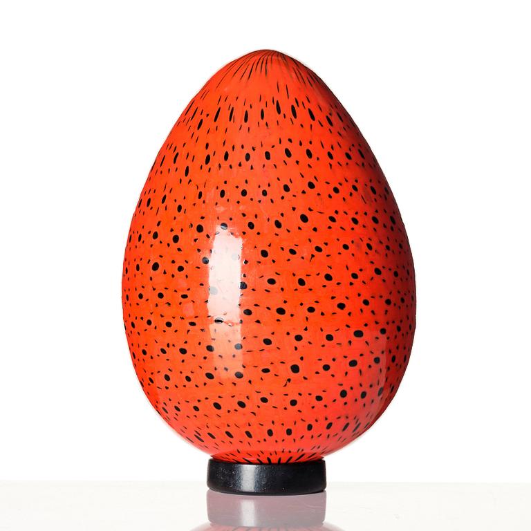 Ludovico Diaz De Santillana, a "murrine" glass egg sculpture, Venini, Murano 1960s.
