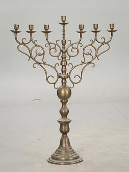 KANDELABER, mässing, barockstil, 18/1900-tal.
