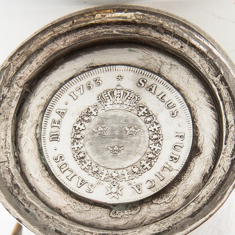 Cup probably by Anders Lundman Stockholm (active 1745-63) silver.