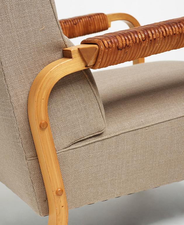 Alvar Aalto, a "model 48" easy chair for Oy Huonekalu- ja Rakennustyötehdas AB, Finland 1940-50's.