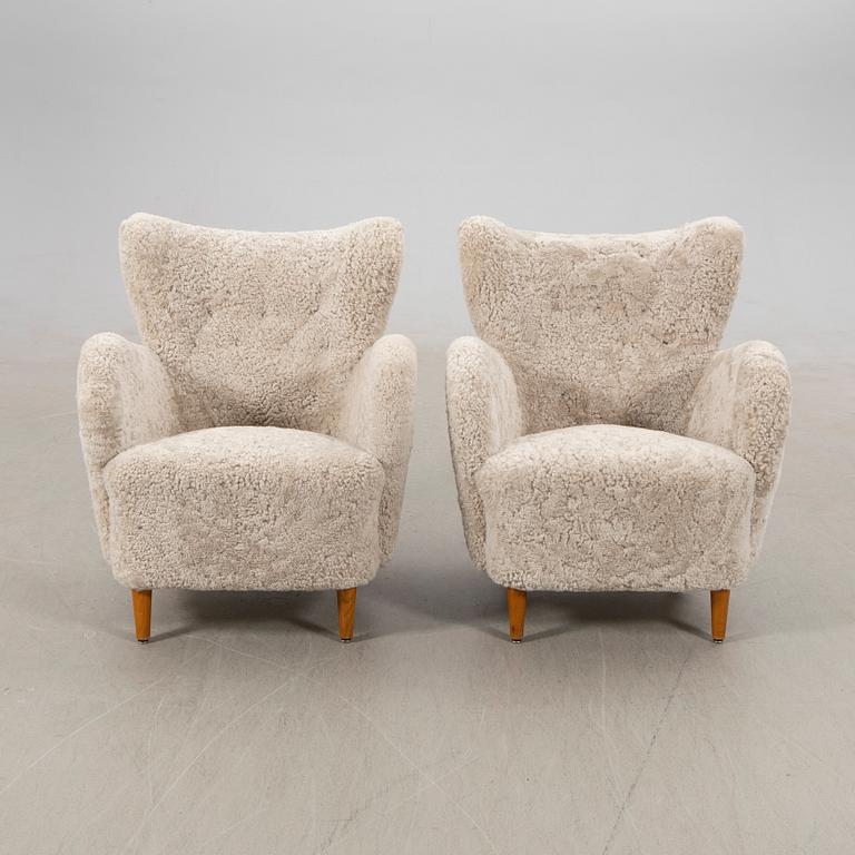 Armchairs, a pair, Swedish Modern, 1940s.