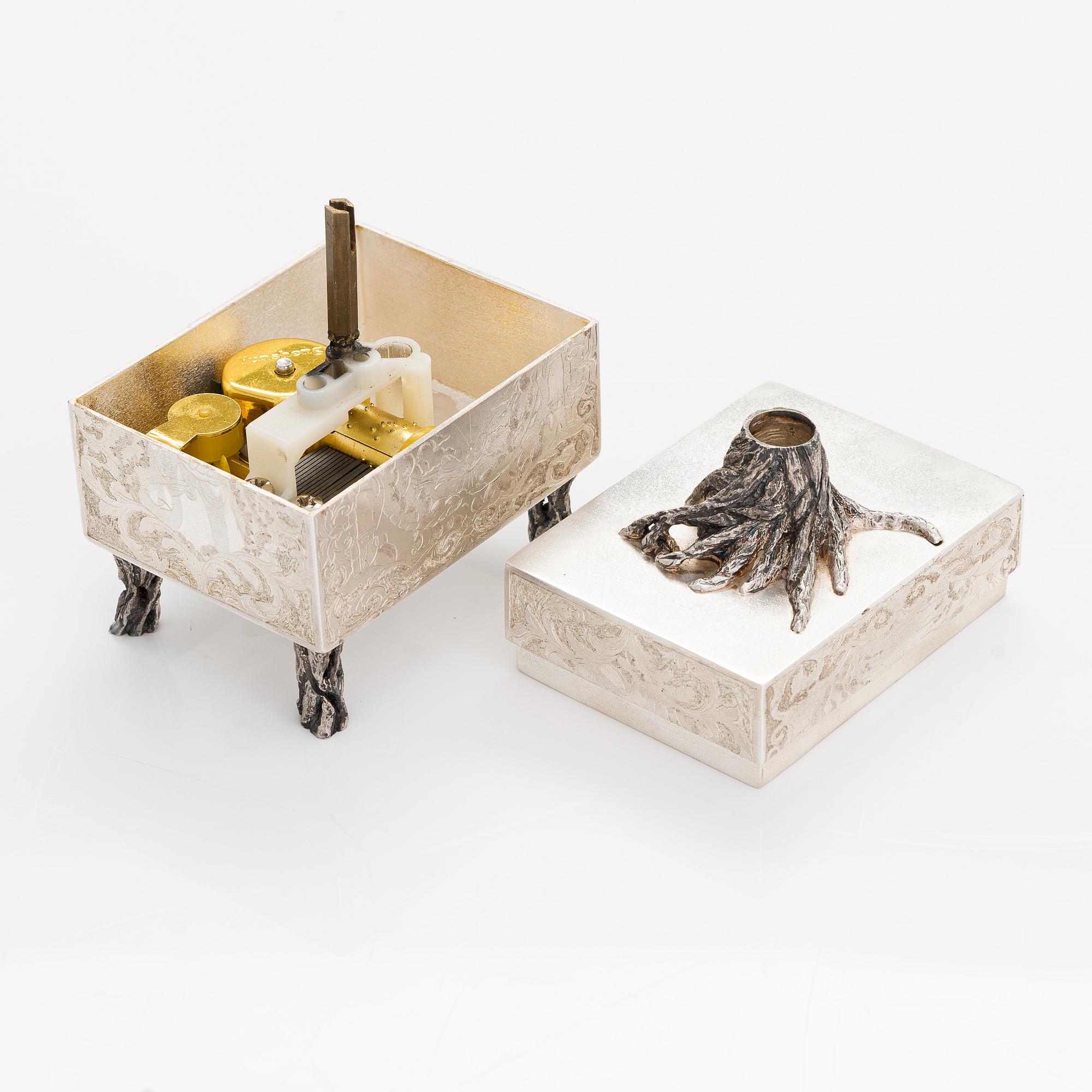 Mikko T. Pyykönen, 'Laputa', a music box in sterling silver, 2018. Unique.