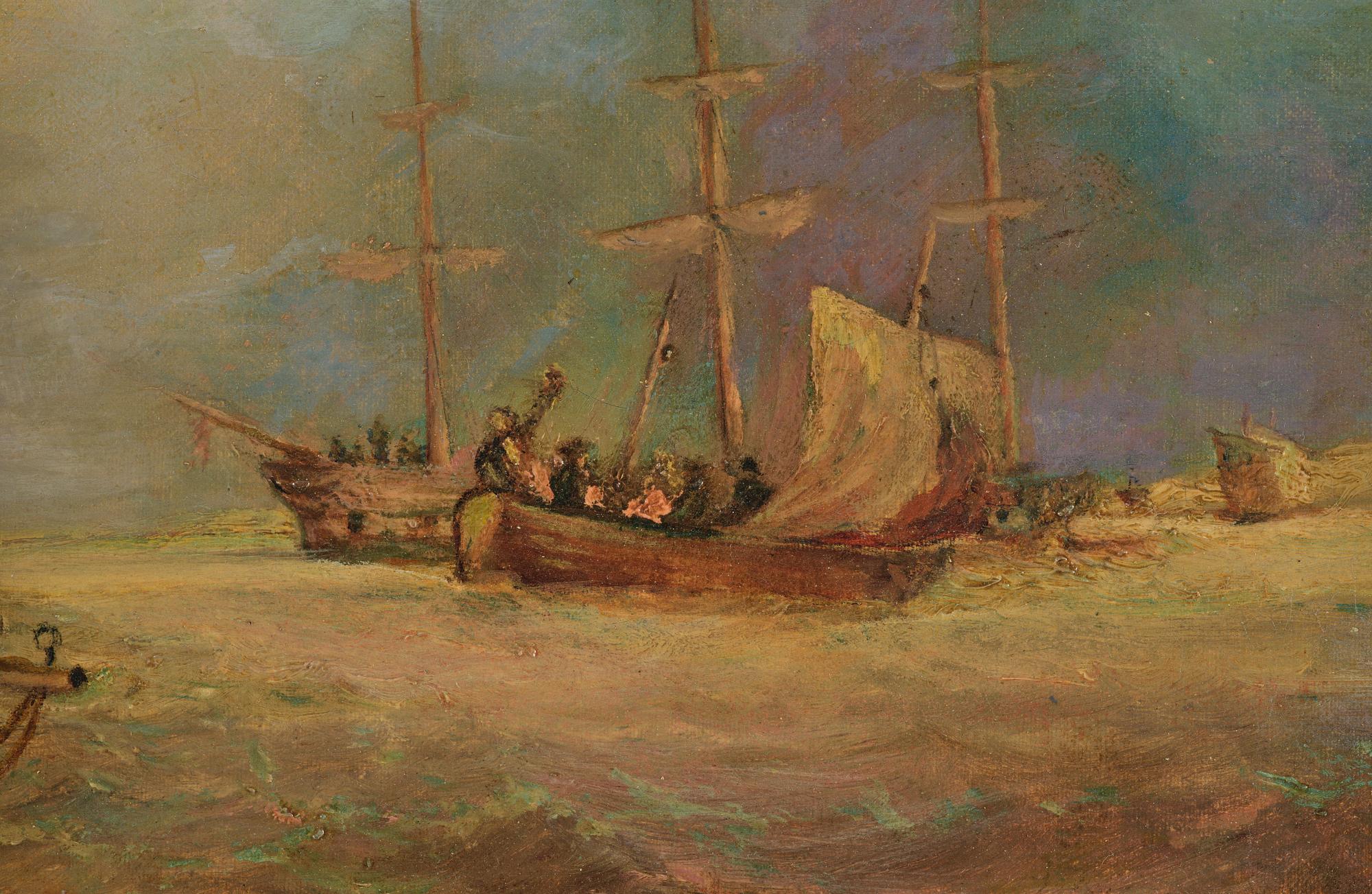 Clarkson Frederick Stanfield, Market boat on the Scheldt.