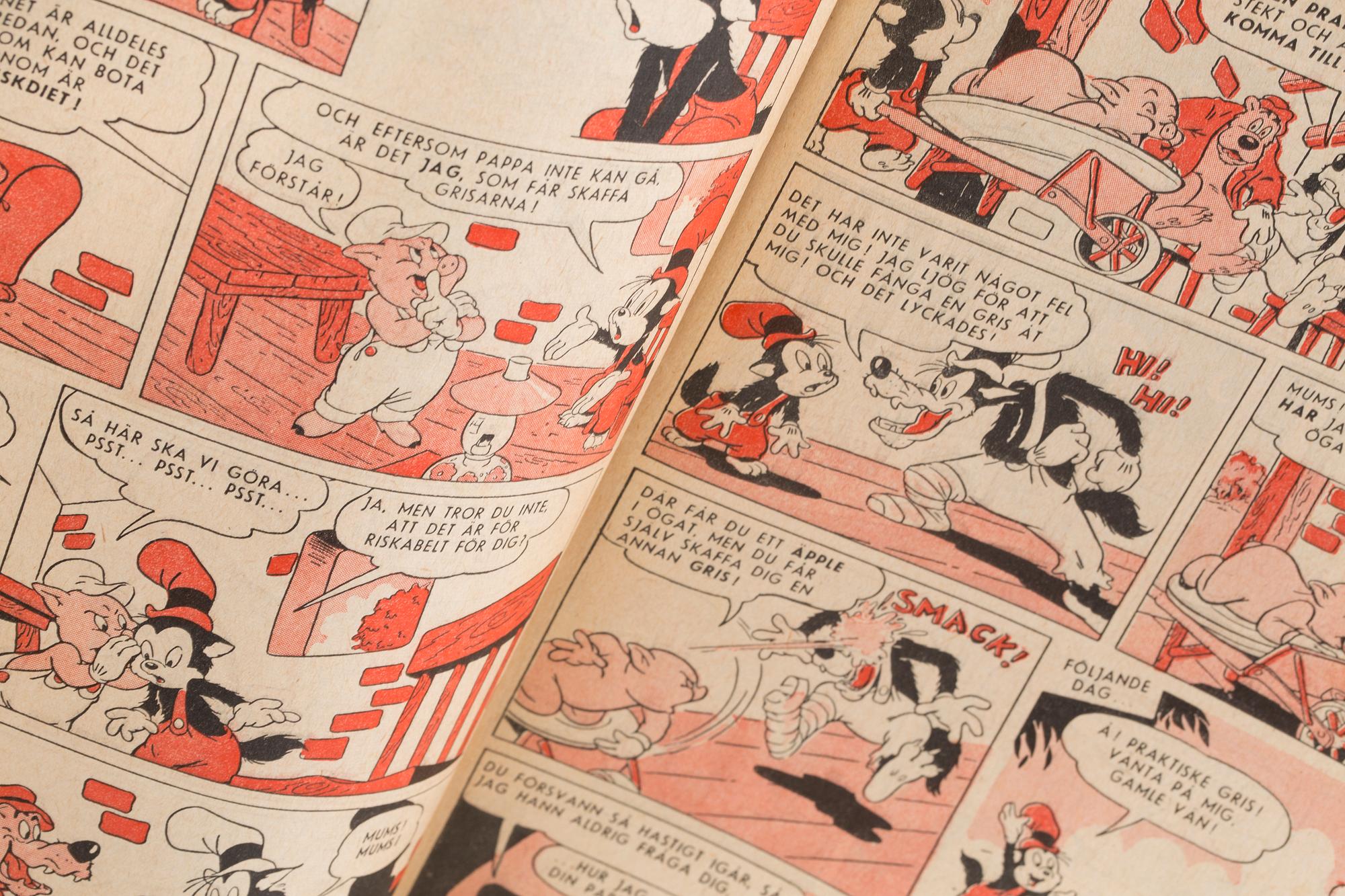 SERIETIDNINGAR, bl.a. Kalle Anka. 1900-talets mitt.