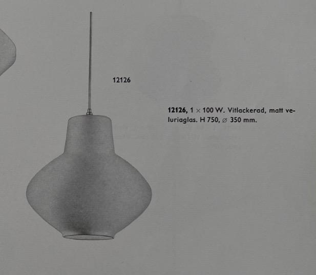 Harald Notini, a ceiling lamp model "12126", Arvid Böhlmarks Lampfabrik, Stockholm, 1950s-60s.