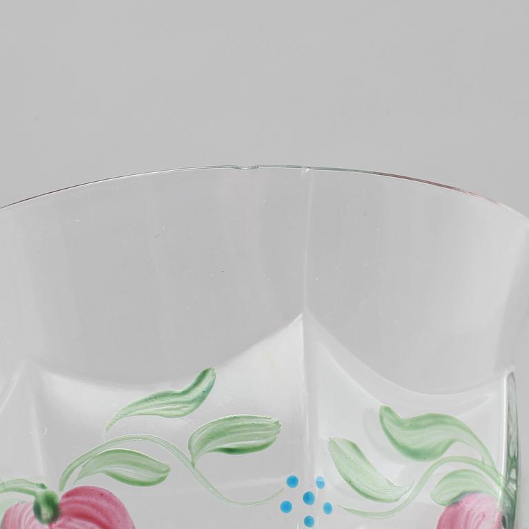 eight champage glasses, "Maja", Orrefors.