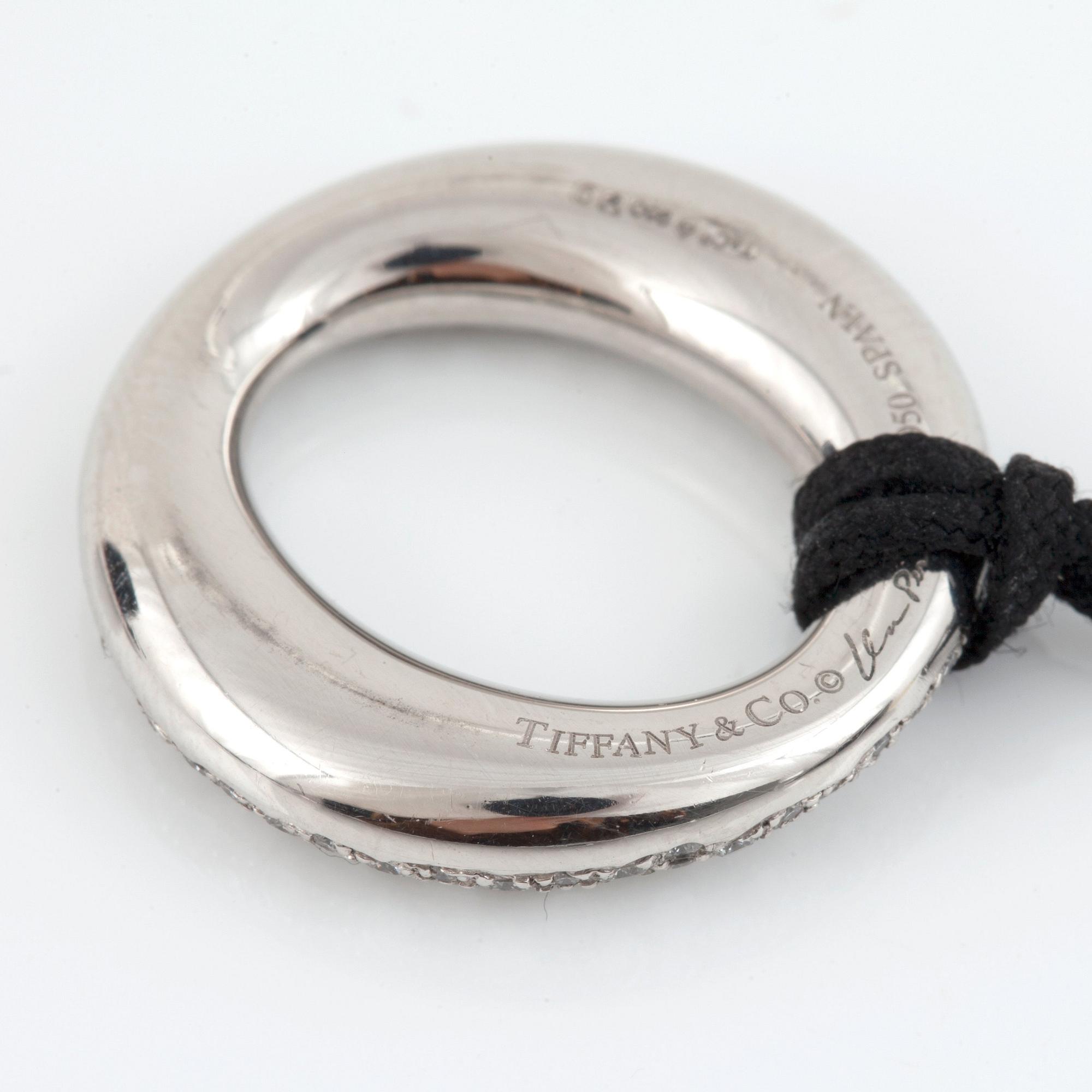 An Elsa Peretti for Tiffany & co, "Sevillana" brilliant-cut diamond pendant.