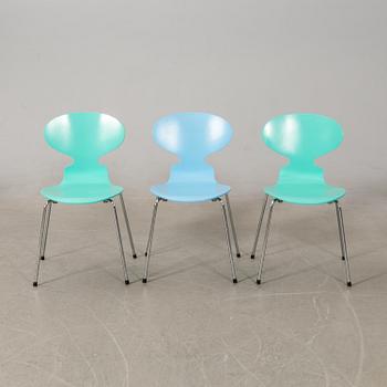 Arne Jacobsen, chairs 8 pcs, "Ant", Fritz Hansen, 1993.