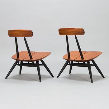 Ilmari Tapiovaara, stolar, 2 st, "Pirkka Lounge chair", Laukaan Puu, 1960-tal.
