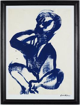Bengt Lindström, acrylic on paper, signed with stamp and certified verso by Curt Aspelin, executed in the 2000s.