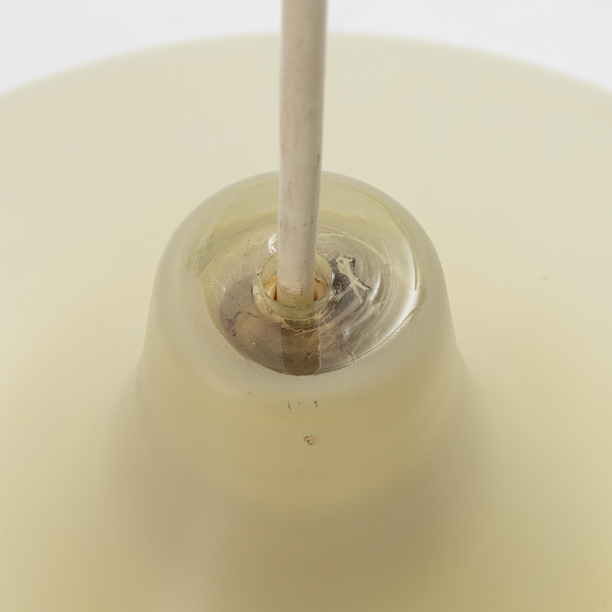 A glass ceiling light, Scandinavia, mid 20th Century.
