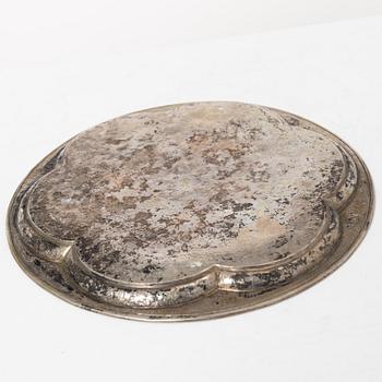 Six silver cups and tray, silver, Iran, 20th century.