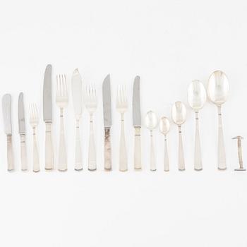Jacob Ängman, a 242-piece silver culery, model 'Rosenholm', mark of GAB Stockholm and Eskilstuna, including 1963.