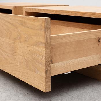 Bedside tables, a pair, "Madra", Ethnicraft, Belgium, contemporary.