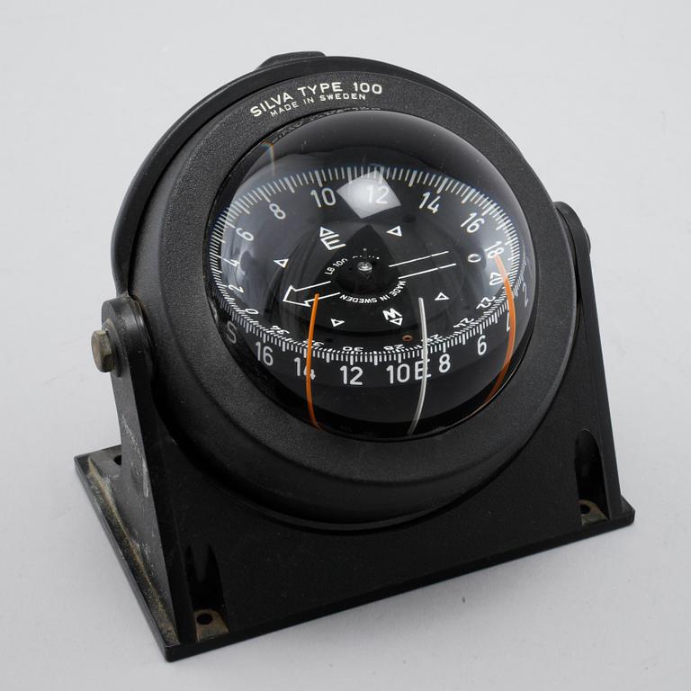 A ship compass by Silva, "Type 100", Sweden, 20th century.