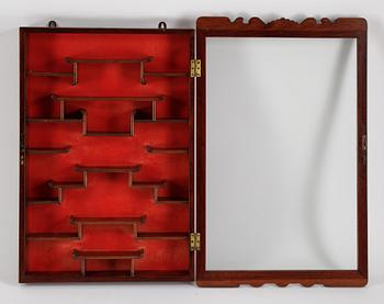 A Chinese wall display cabinet, second half of the 20th century.