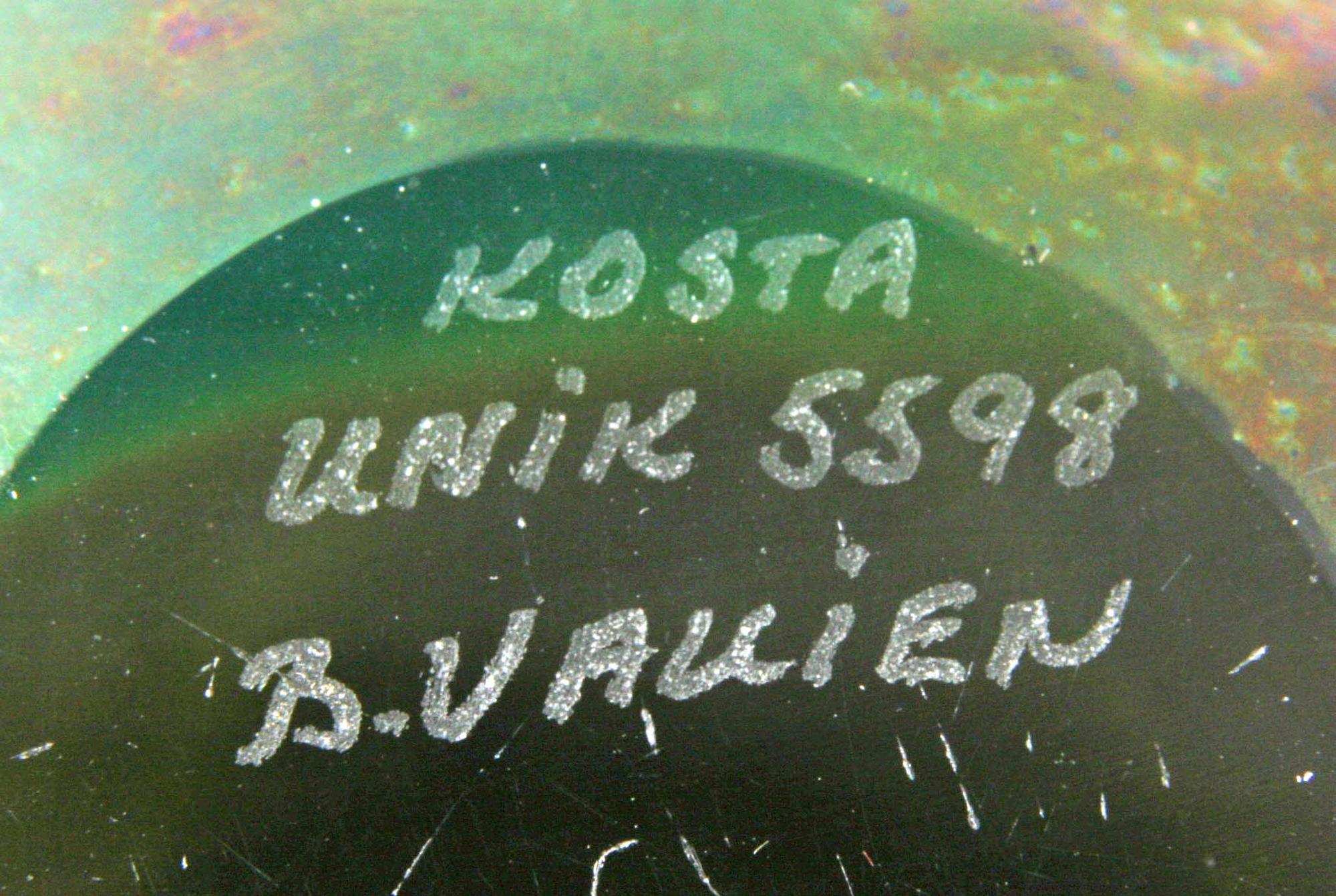 SKÅL, glas, Bertil Vallien, Kosta, sign Unik 5598.